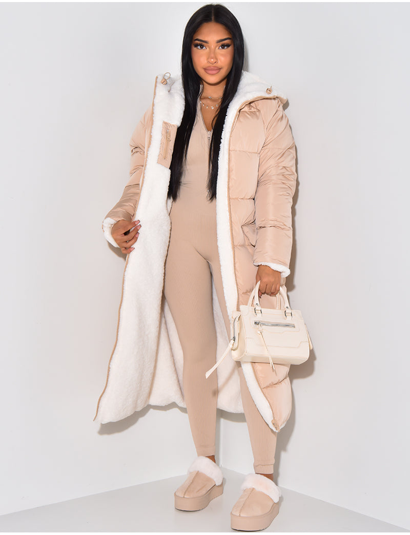 Clara - Manteau long réversible pour femme
