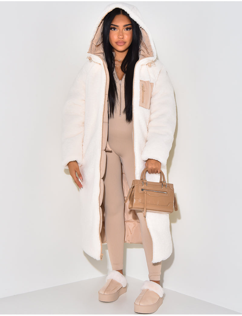 Clara - Manteau long réversible pour femme