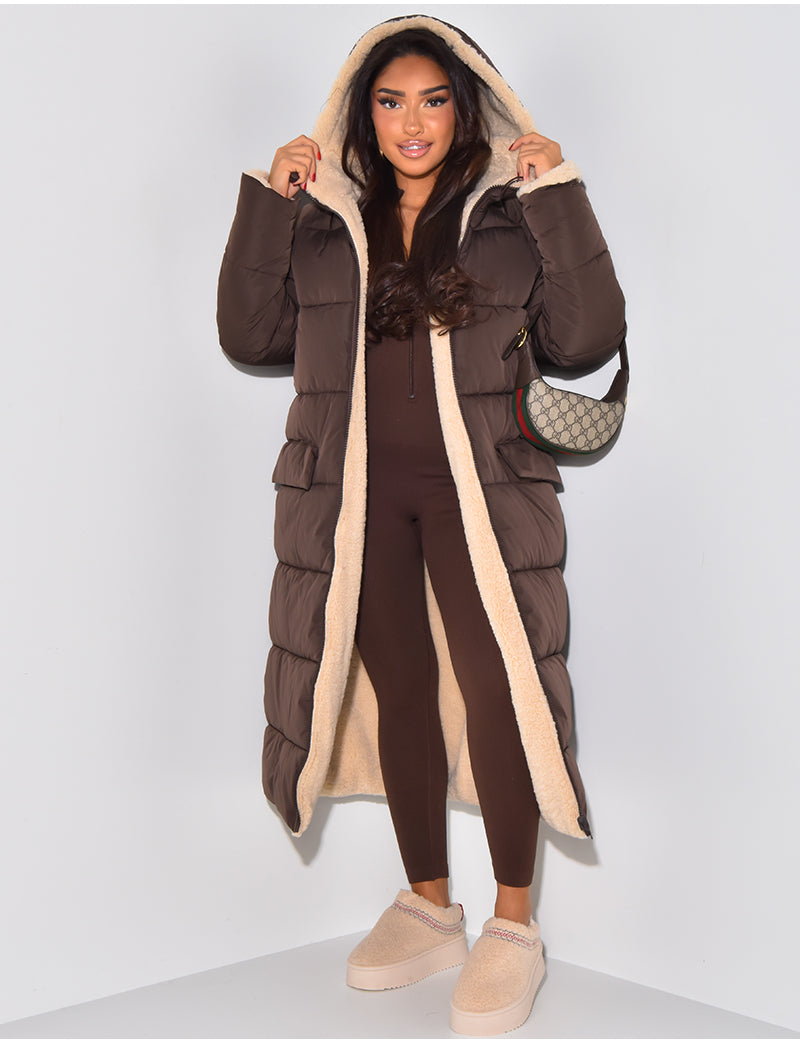 Clara - Manteau long réversible pour femme