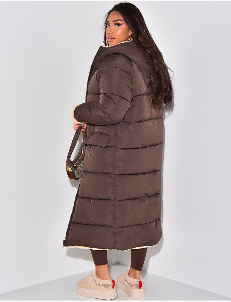 Clara - Manteau long réversible pour femme