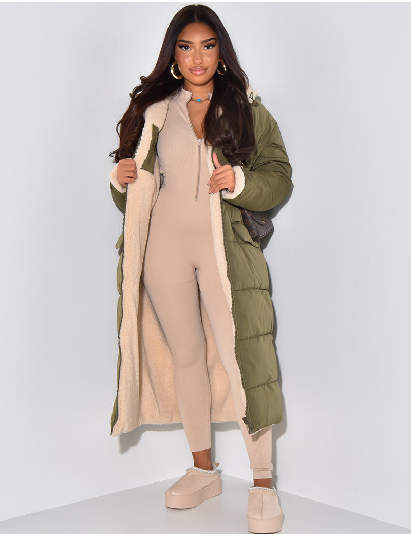 Clara - Manteau long réversible pour femme