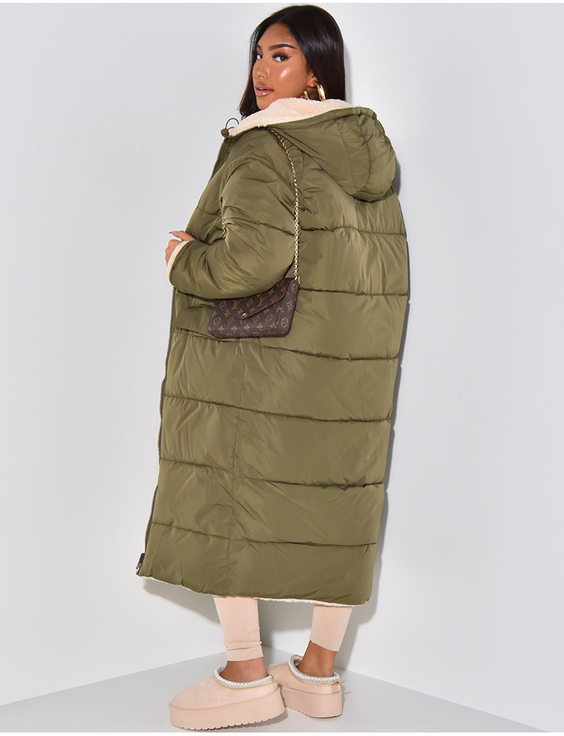 Clara - Manteau long réversible pour femme