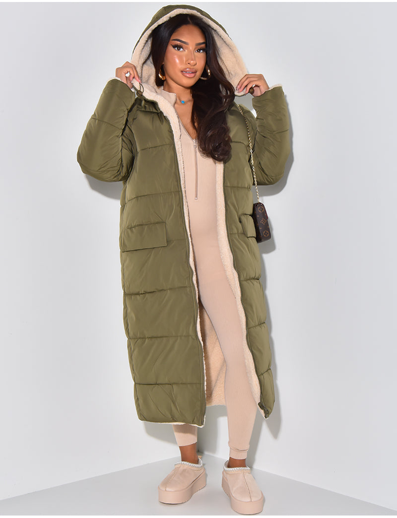 Clara - Manteau long réversible pour femme