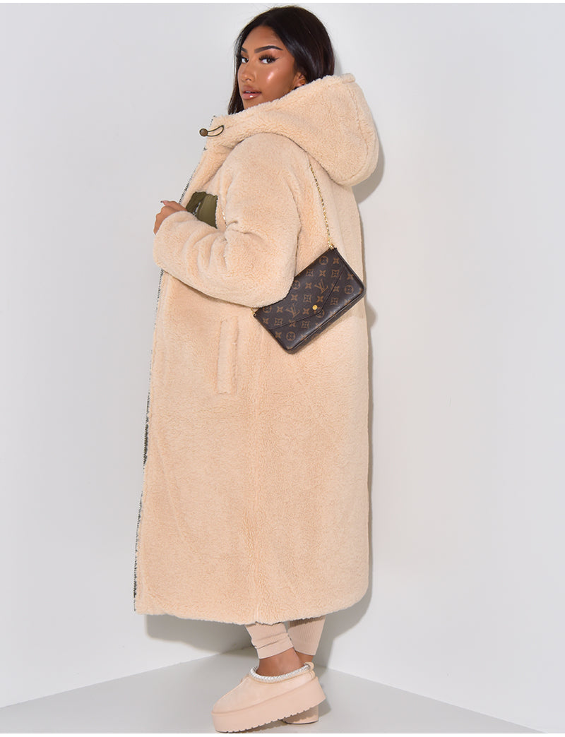 Clara - Manteau long réversible pour femme