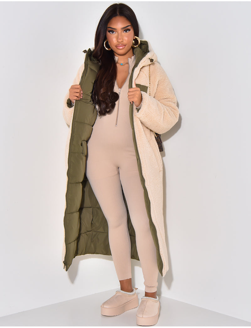 Clara - Manteau long réversible pour femme