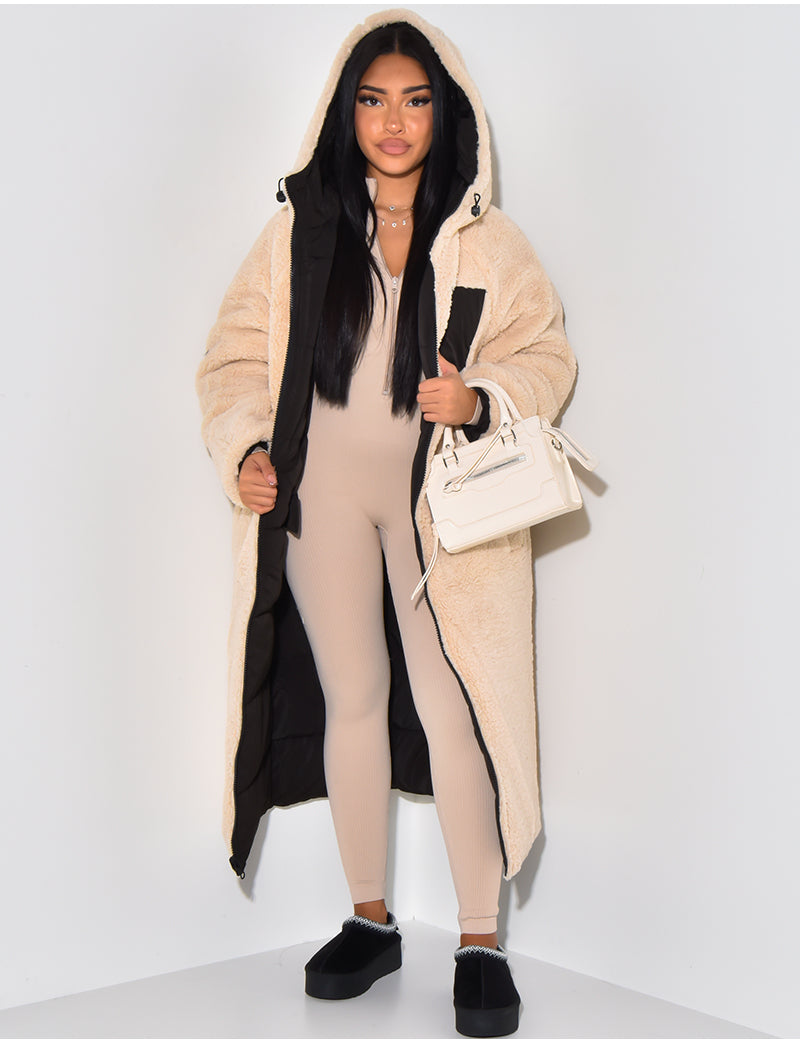 Clara - Manteau long réversible pour femme