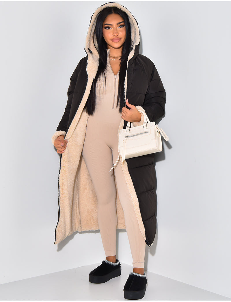 Clara - Manteau long réversible pour femme