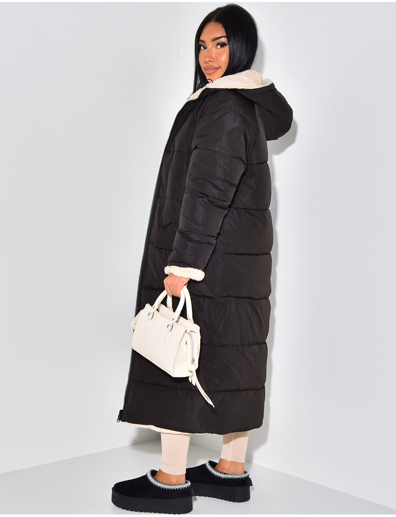 Clara - Manteau long réversible pour femme