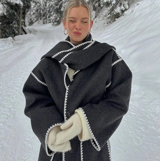 Mina – Manteau à col châle élégant