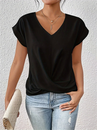 Lusa - T-shirt à col en V