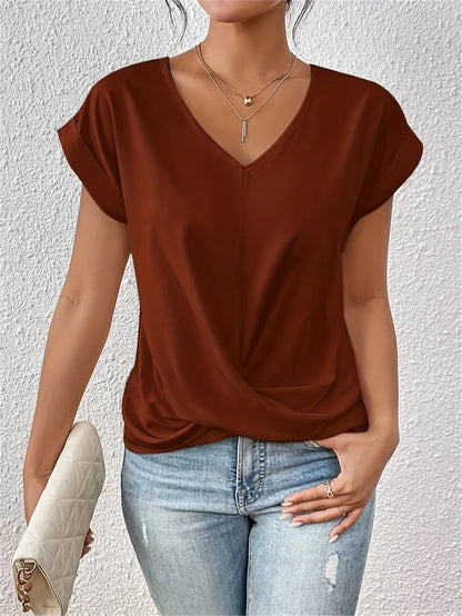 Lusa - T-shirt à col en V